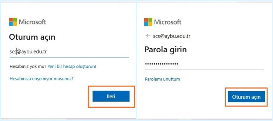 geçici parola alımı