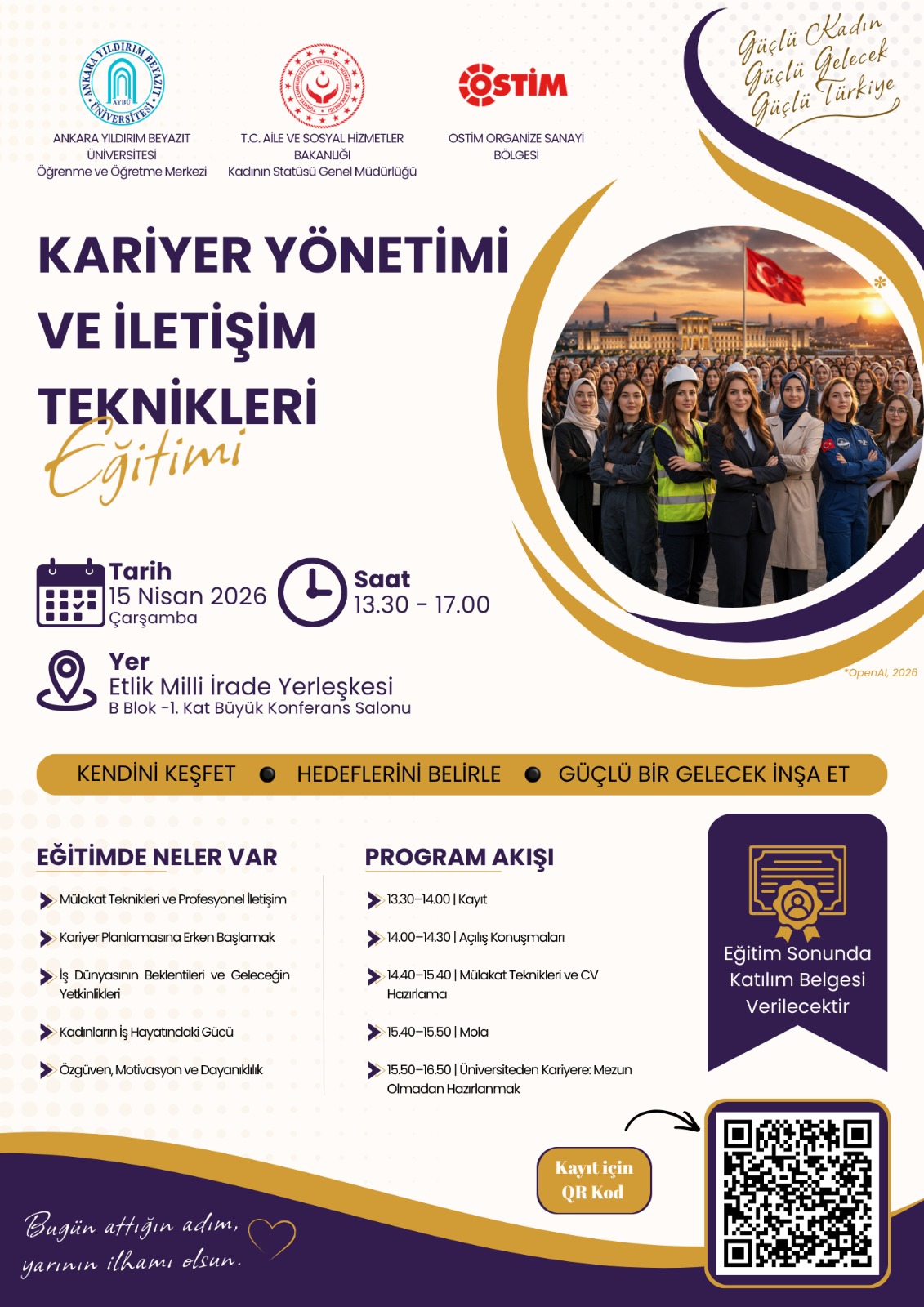 “Üniversiteden Kariyere: Mezun Olmadan Hazırlanmak” Eğitimi Afişi