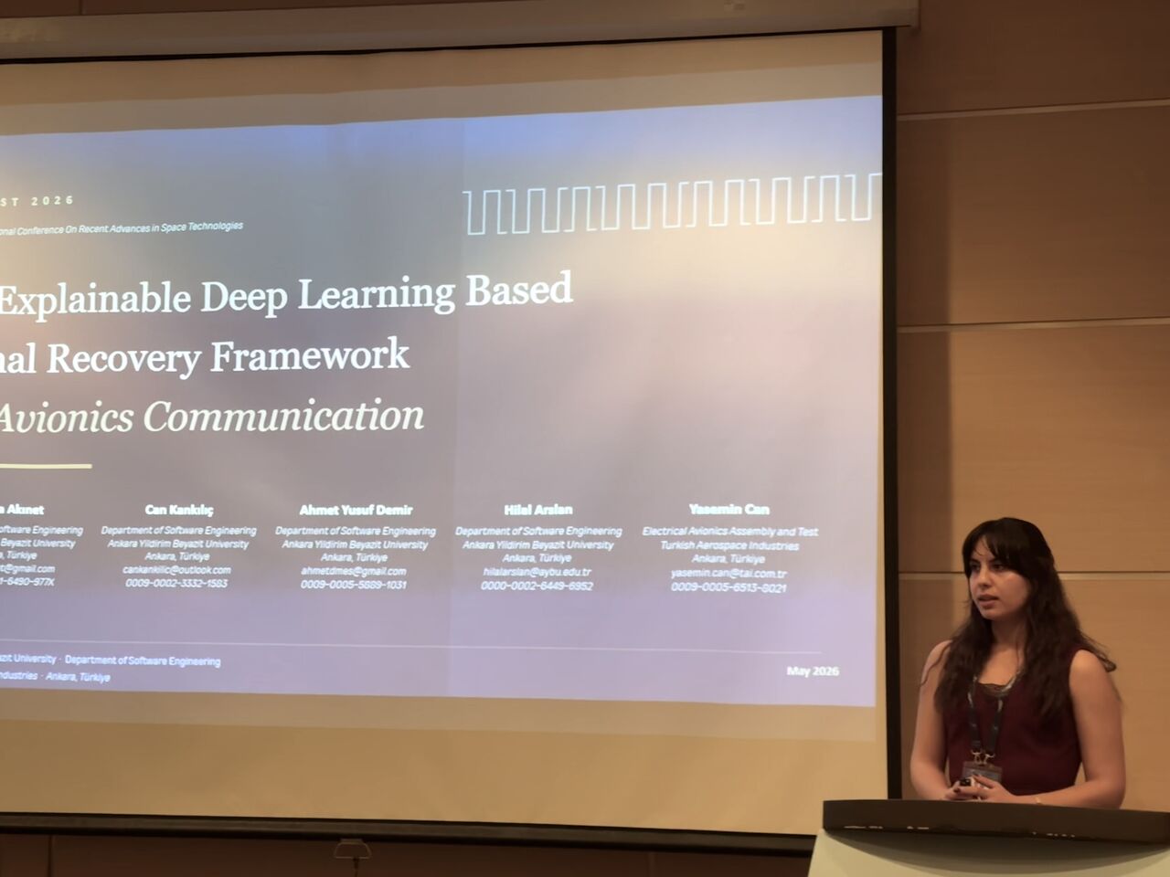İlayda AKINET successfully presented her accepted study on an international academic platform during her presentation at the RAST 2026 Conference.