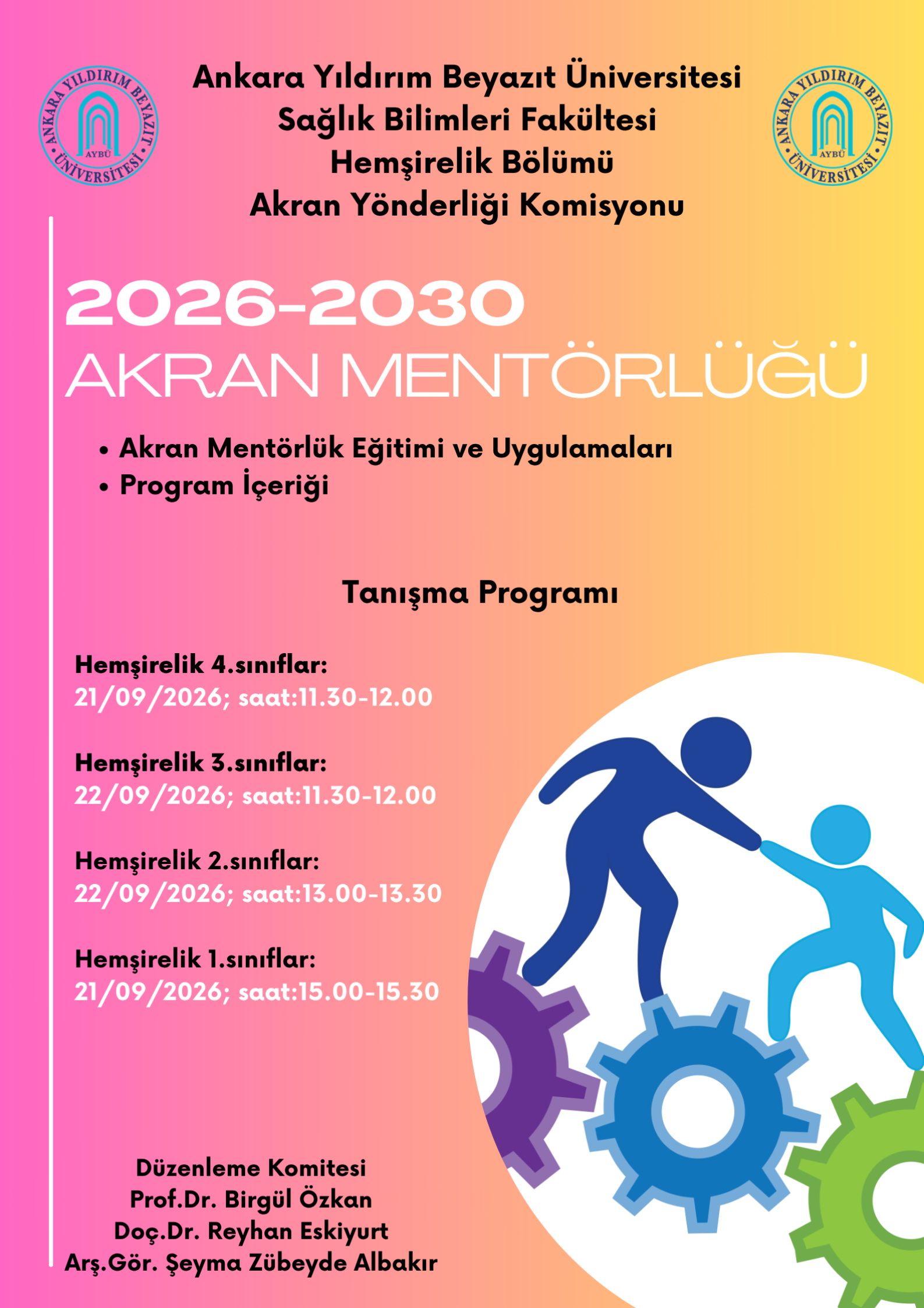 2026-2030 Akran Mentörlüğü Tanışma Programı (2. sınıflar) afişi
