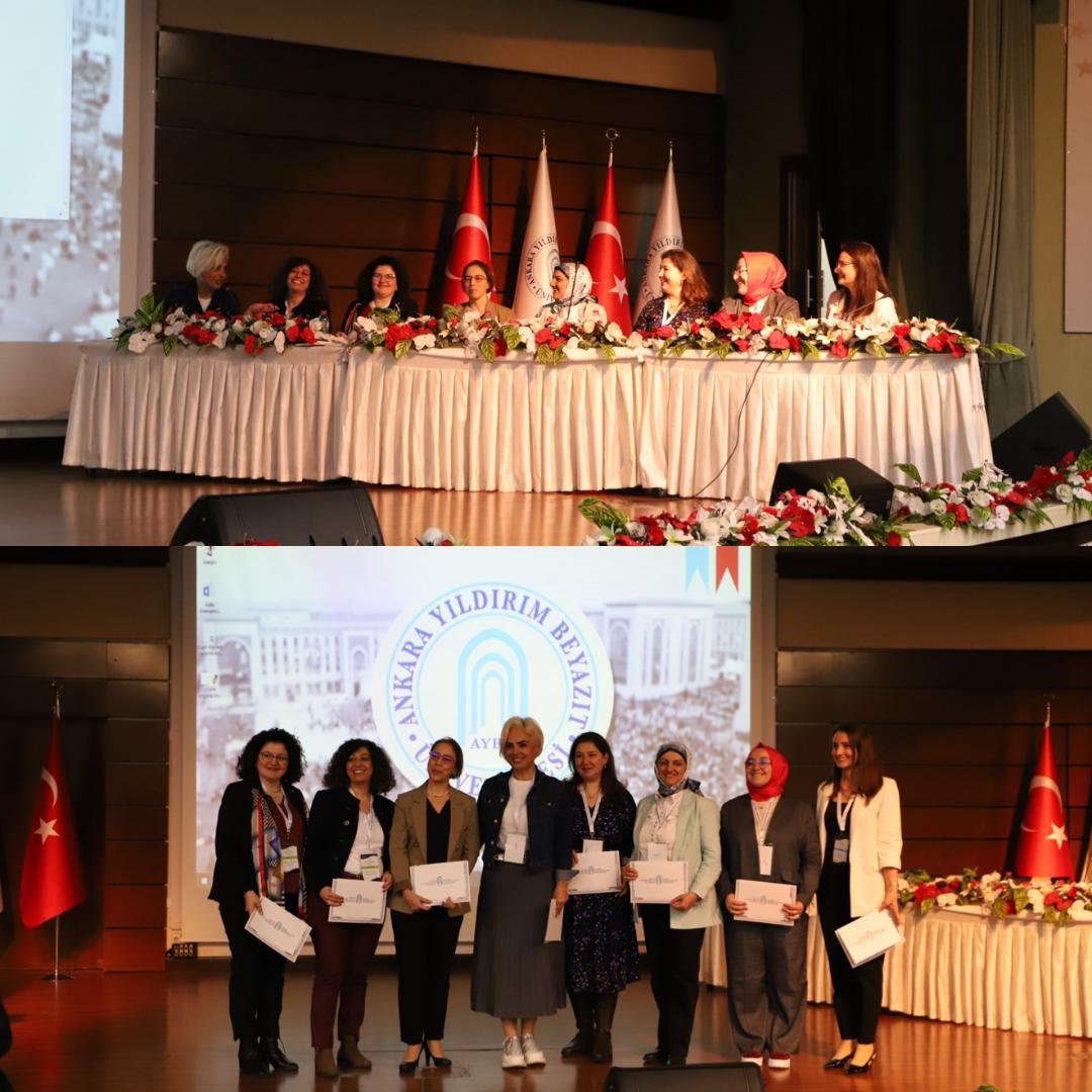 Görselde, panelde yer alan akademisyenlerin toplu fotoğrafı bulunmaktadır.
