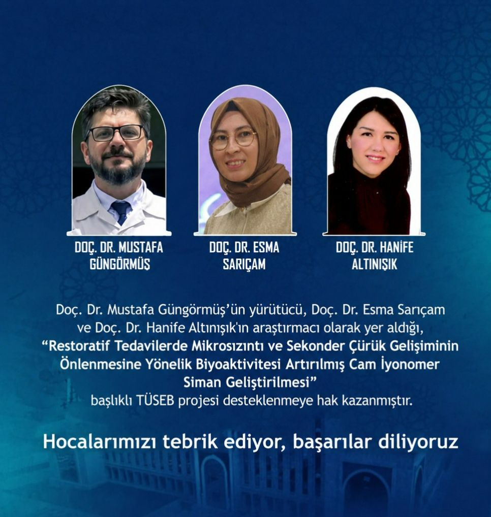 Restoratif Tedavilerde Mikrosızıntı ve Sekonder Çürük Gelişiminin Önlenmesine Yönelik Biyoaktivitesi Artırılmış Cam İyonomer Siman Geliştirilmesi