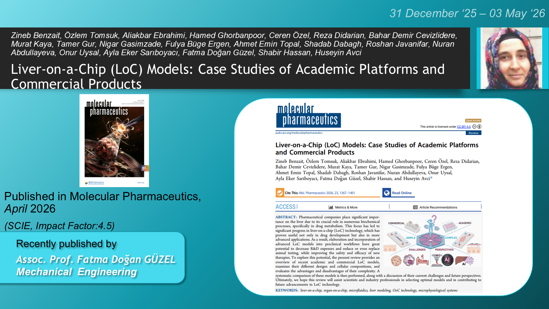 Liver-on-a-Chip (LoC) Models: Case Studies of Academic Platforms and Commercial Products adlı Zineb Benzait, Özlem Tomsuk, Aliakbar Ebrahimi, Hamed Ghorbanpoor, Ceren Özel, Reza Didarian, Bahar Demir Cevizlidere, Murat Kaya, Tamer Gur, Nigar Gasimzade, Fulya Büge Ergen, Ahmet Emin Topal, Shadab Dabagh, Roshan Javanifar, Nuran Abdullayeva, Onur Uysal, Ayla Eker Sarıboyacı, Fatma Doğan Güzel, Shabir Hassan, Huseyin Avci tarafından yapılan çalışma görseli
