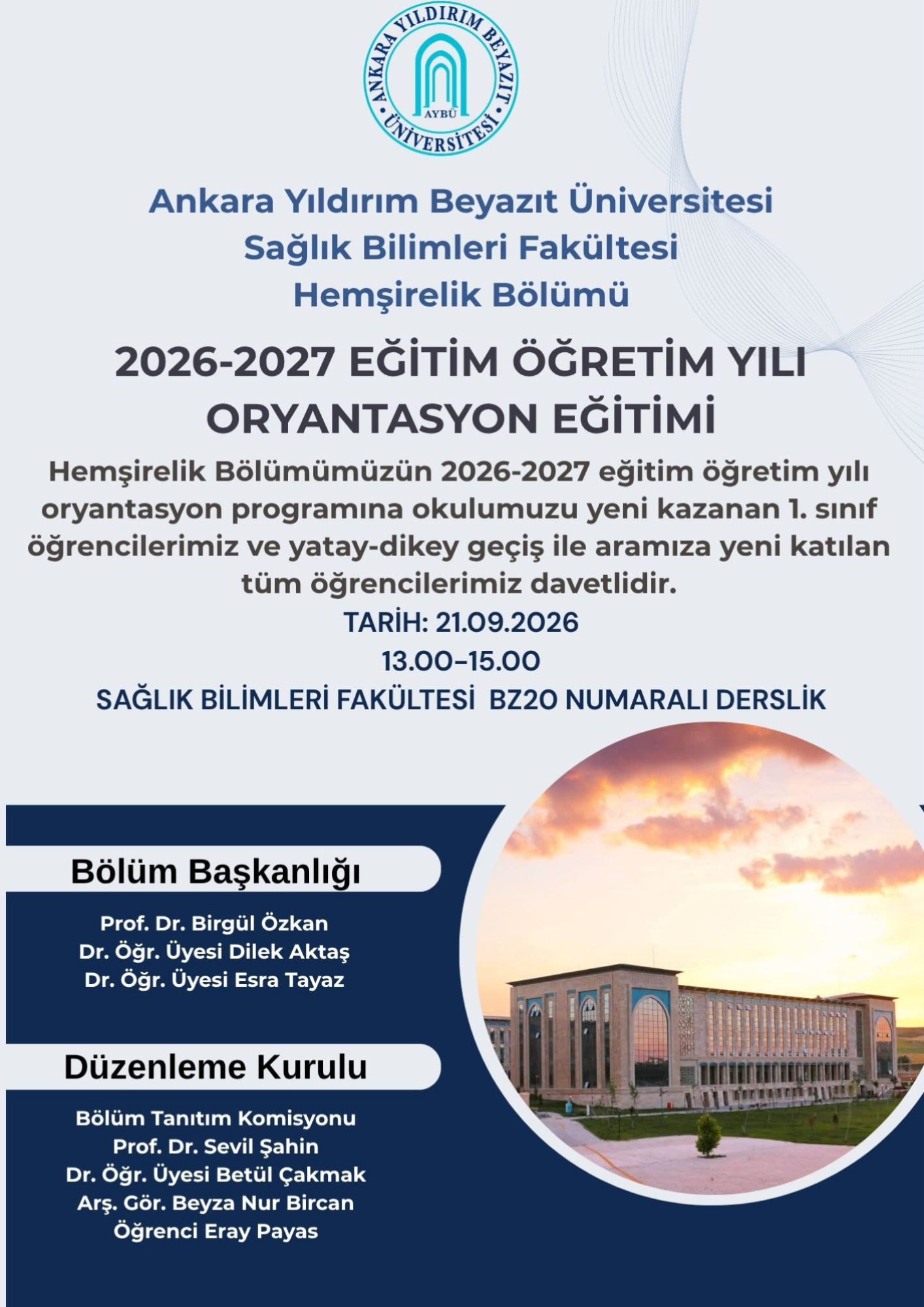 Oryantasyon programı afişi