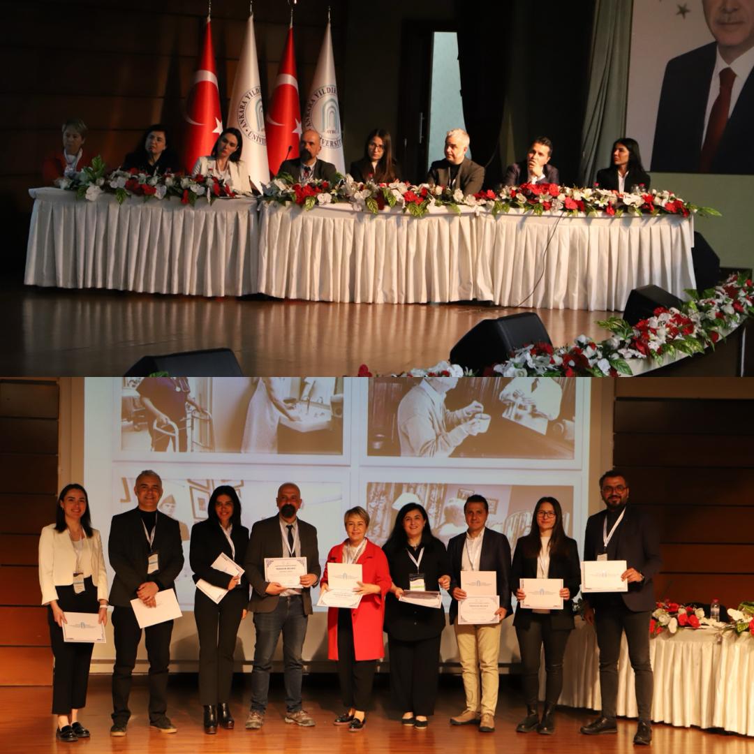Görselde, panelde yer alan akademisyenlerin toplu fotoğrafı bulunmaktadır.