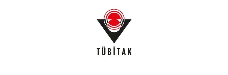 Beyaz arkaplanda siyah TÜBİTAK logosu.