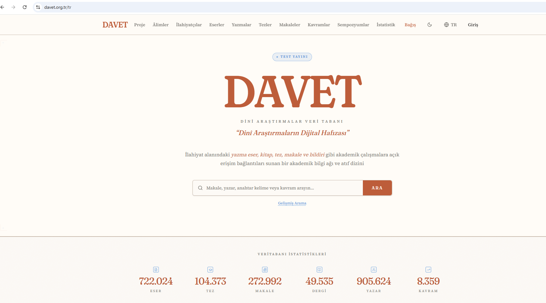 Davet veritabanı
