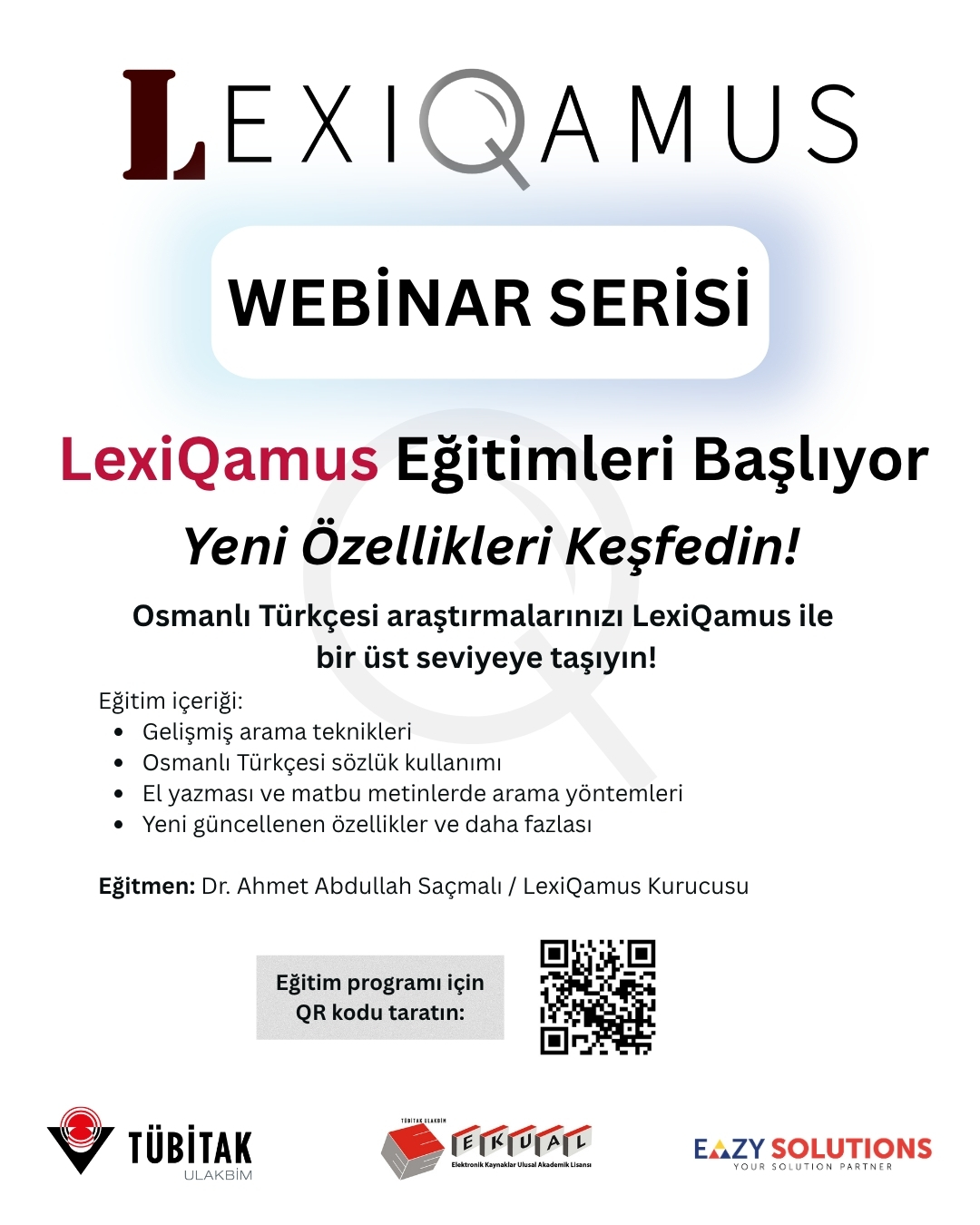 Lexiqamus kullanıcı eğitim afişi
