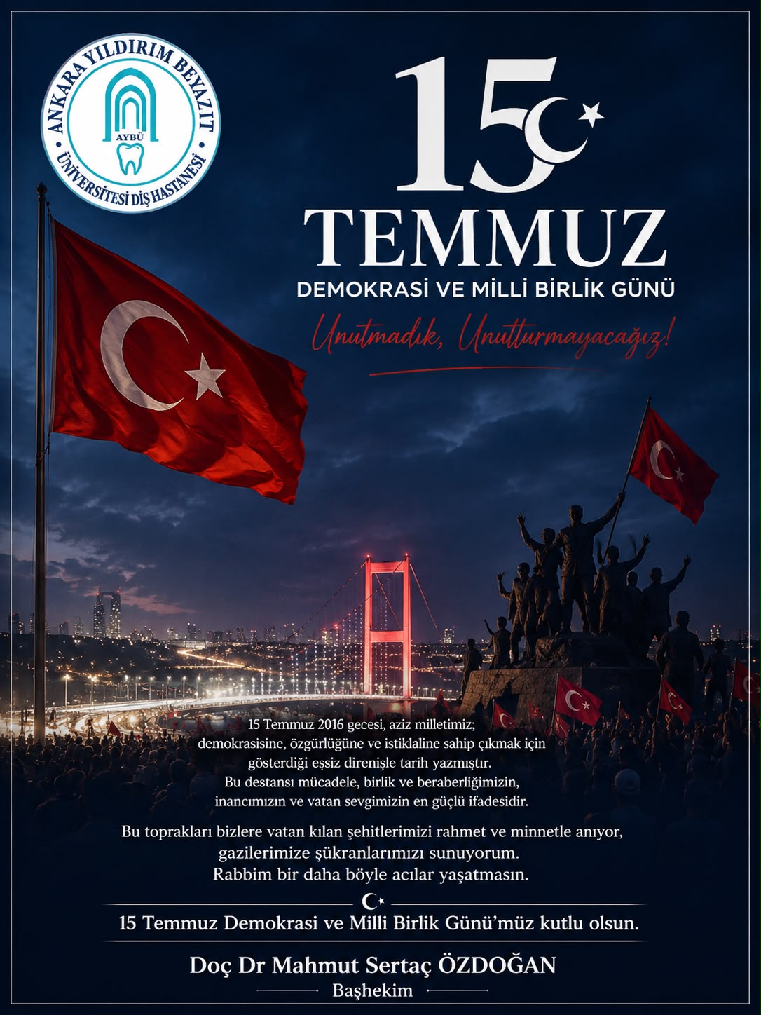 15 temmuz mesajı