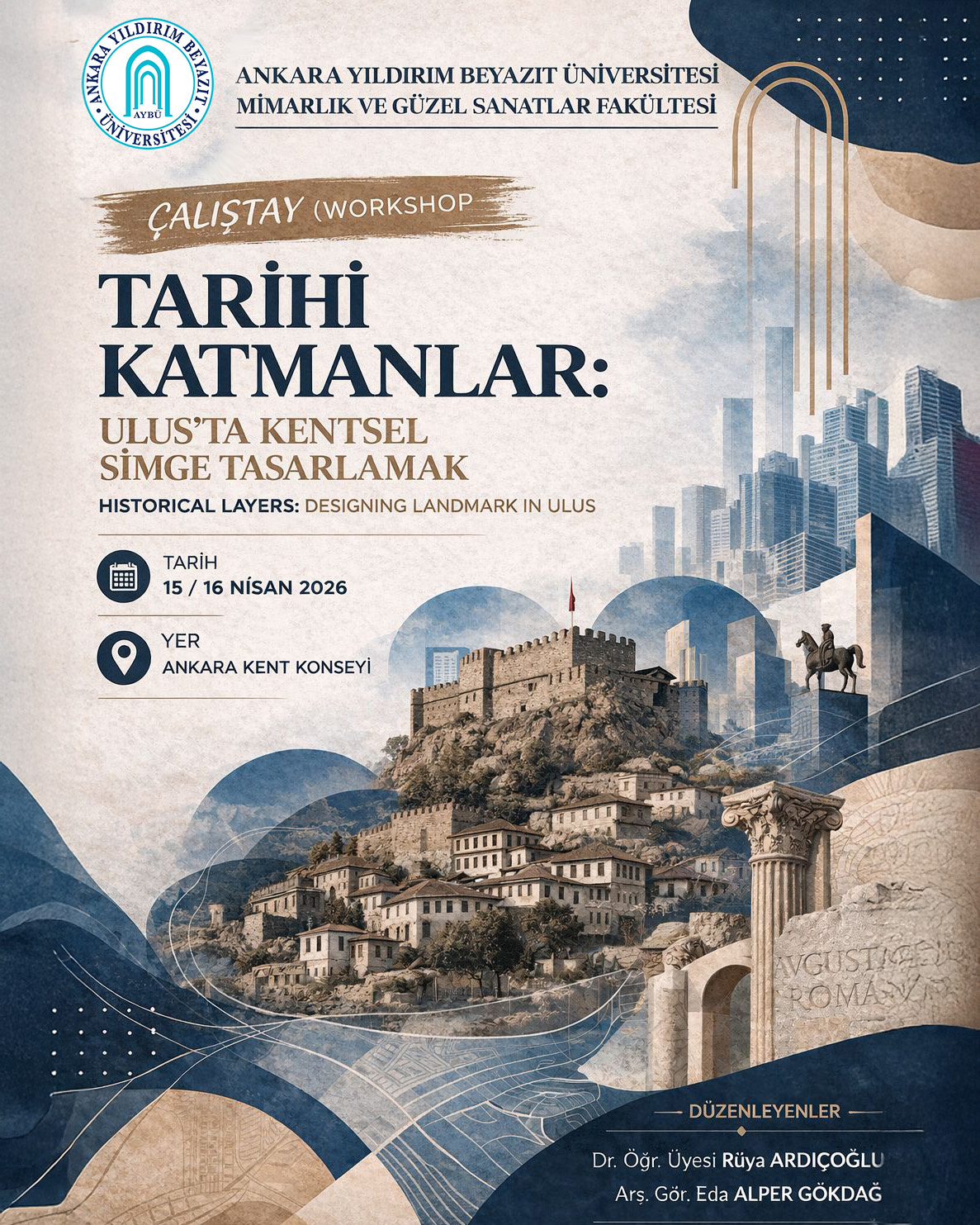 Ulusta kentsel simge tasarlamak duyuru posteri