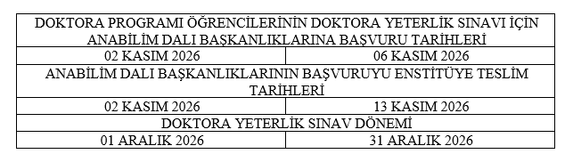 başvuru takvimi