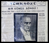 Üniversitemizde ‘Gazetelerde Atatürk’ün Vefatı Sergisi’ Gerçekleştirildi