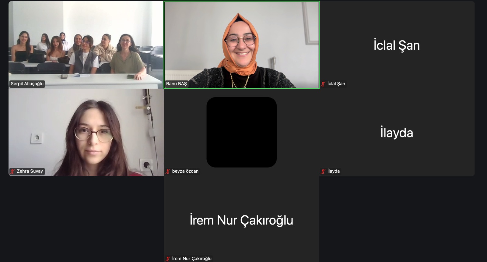 Öğretim üyemiz Dr. Öğr. Üyesi Banu Baş, Bakırçay Üniversitesi Odyoloji Bölümü son sınıf öğrencilerinin son dersinde “İşitme Kayıplı Bireylerde Duyu Bütünleme” konusunu anlattı.