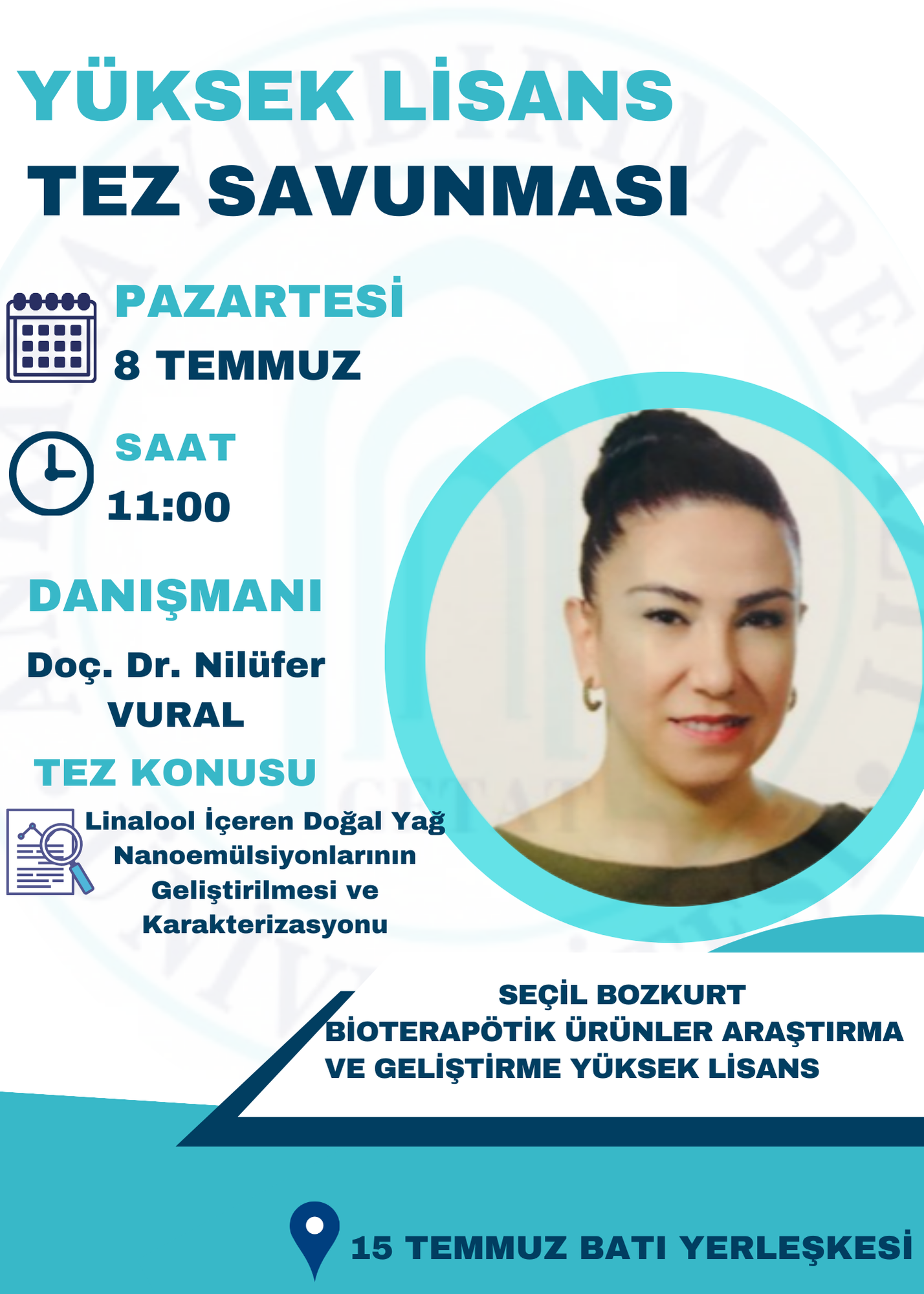 YÜKSEK LİSANS TEZ SAVUNMASI