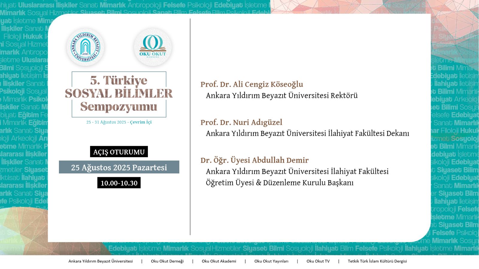 5. Türkiye Sosyal Bilimler Sempozyumu başladı