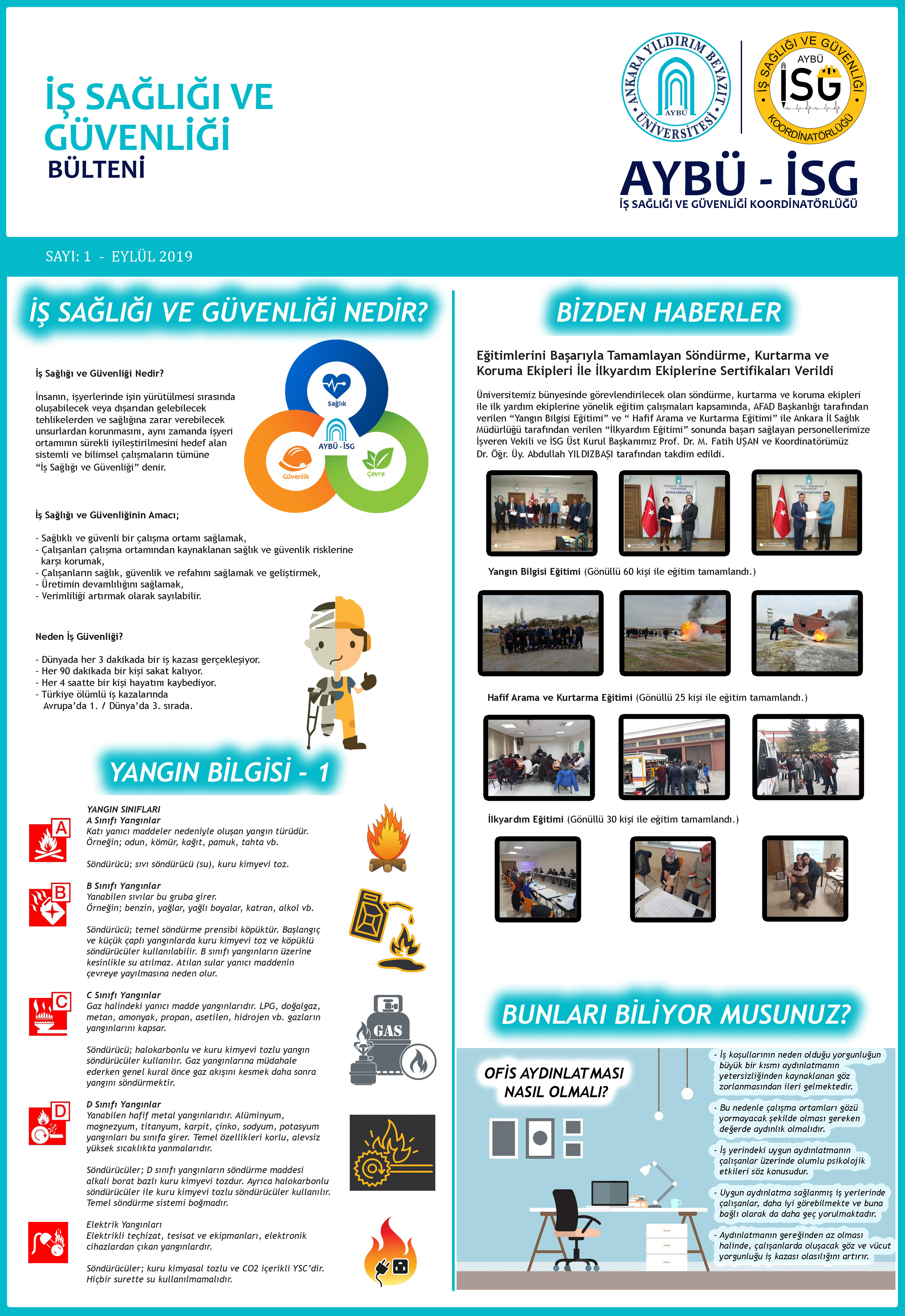 ​"AYBÜ - İSG BÜLTENİ" Yayın Hayatına Başladı.