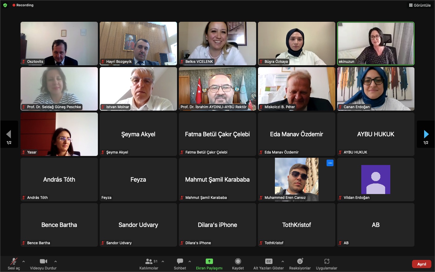 International Symposium on "Challenges and Opportunities for the Private Law in the 21. Century/ 21. Yüzyılda Özel Hukukun Karşılaştığı Fırsatlar ve Zorluklar” was held.