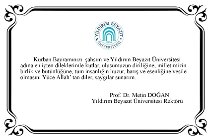 Rektörümüzün Kurban Bayramı Mesajı