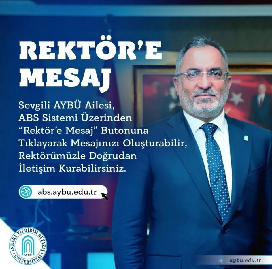 "REKTÖR'E MESAJ" Uygulaması
