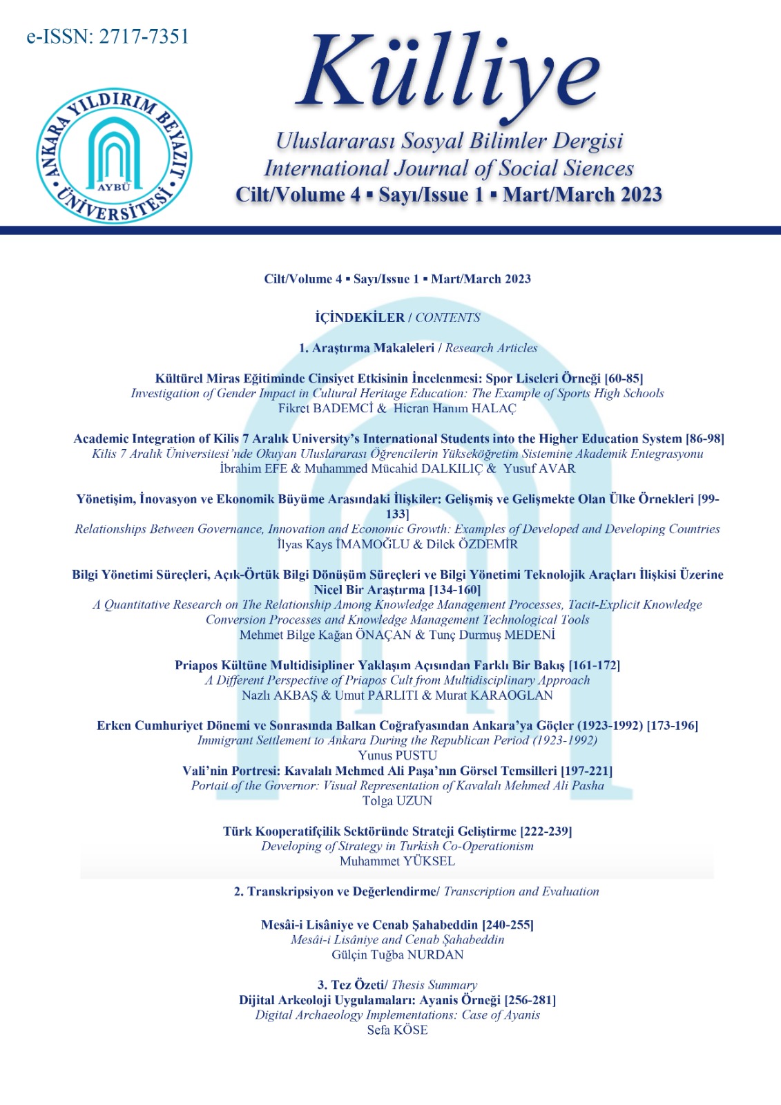 Külliye Dergisi Yeni Sayısı