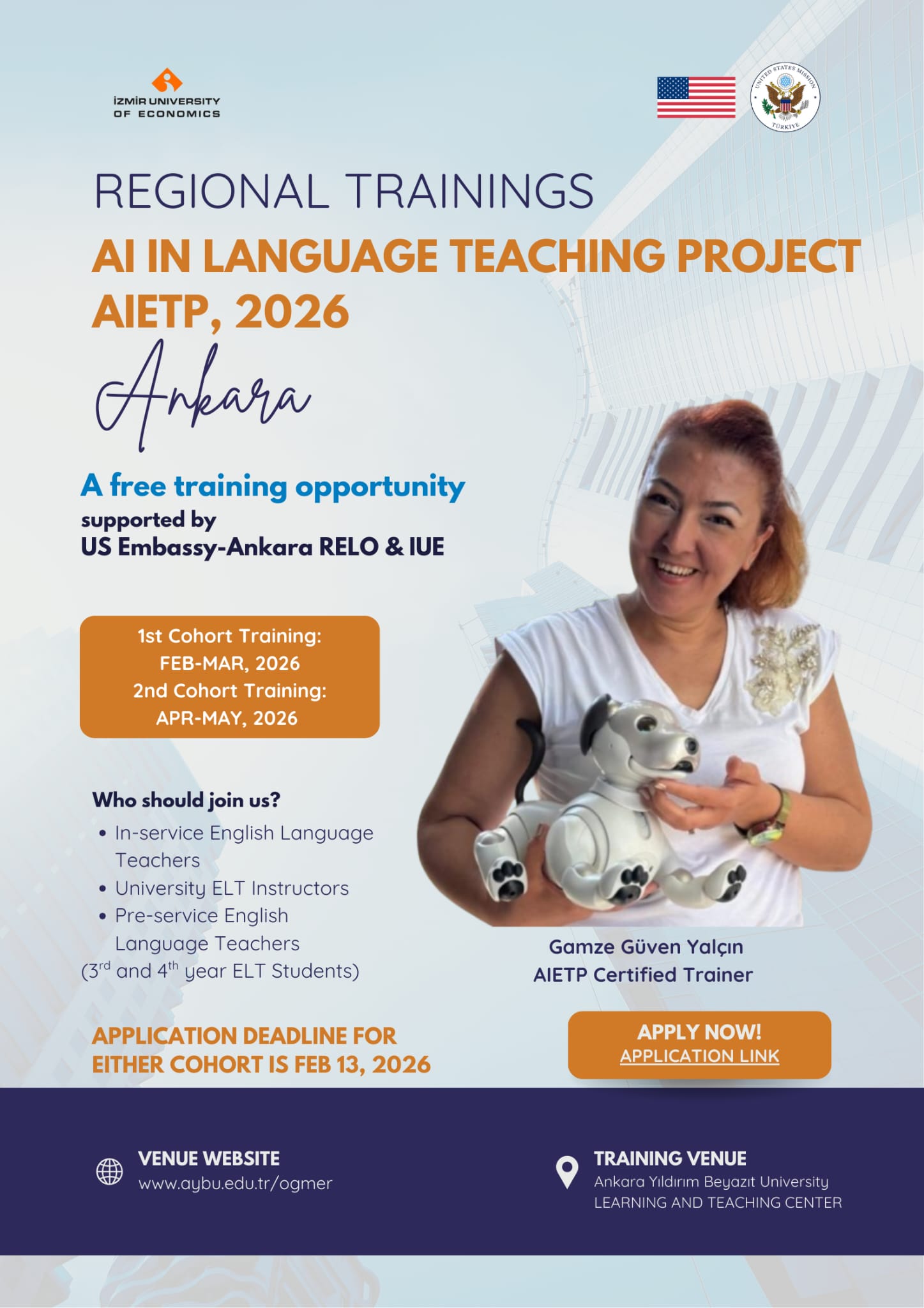 ABD Ankara Büyükelçiliği ve İzmir Ekonomi Üniversitesi İş Birliği ile AIETP 2026 Bölge Eğitimleri