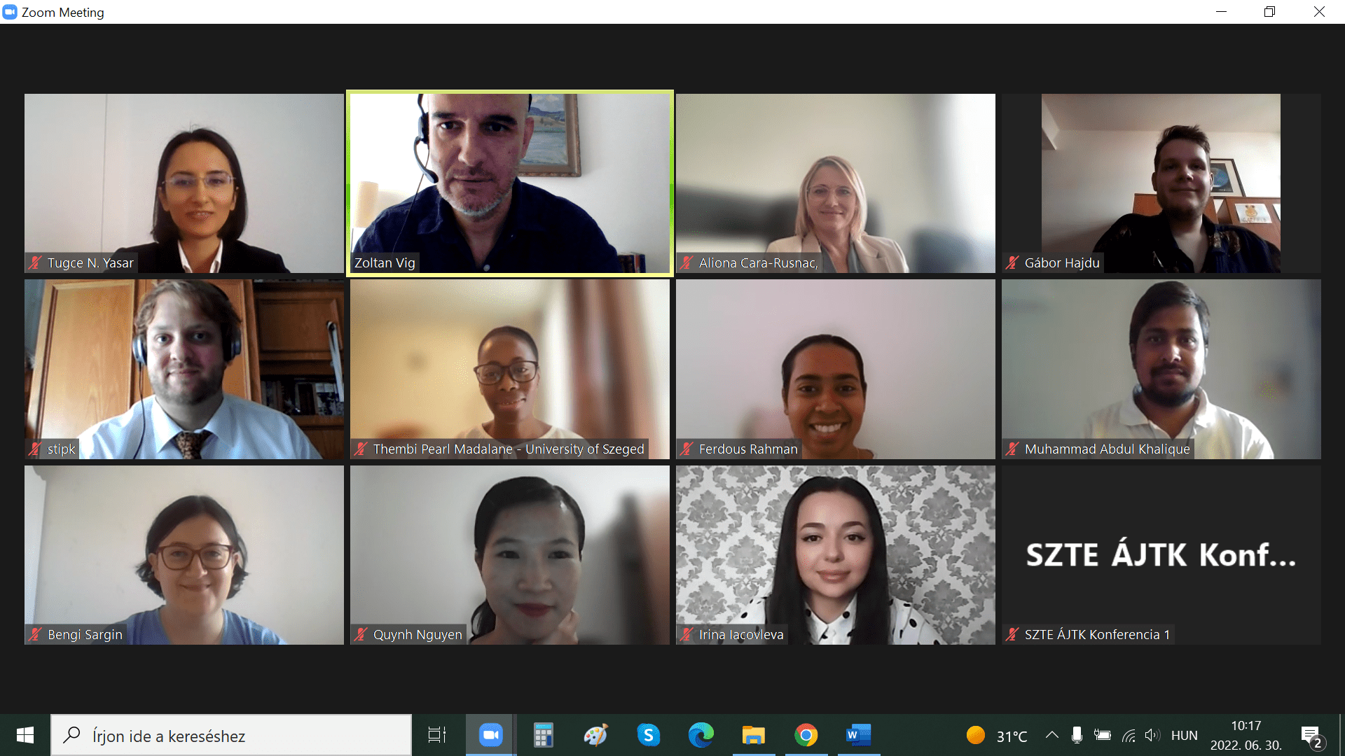 An Online Conference themed “The Difficulties of International Trade and Investment in 21. Century” was Held with the Collaboration of Our Faculty, Hungary Szeged University and Moldova State University.