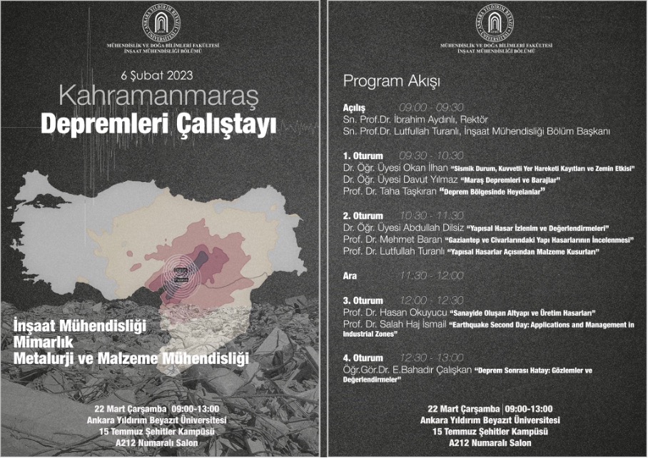 Kahramanmaraş Depremleri Çalıştayı