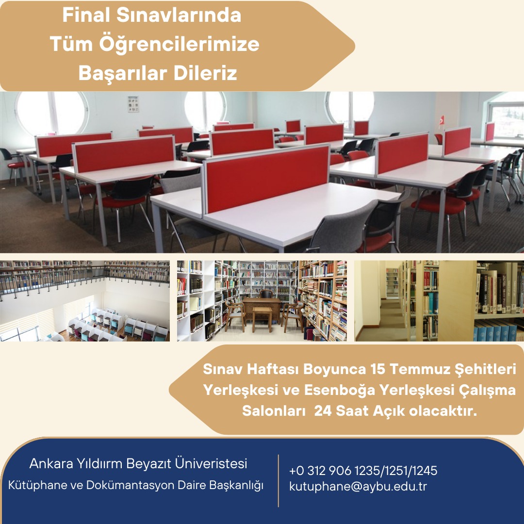 Final Sınavlarında tüm öğrencilerimize başarılar dileriz.