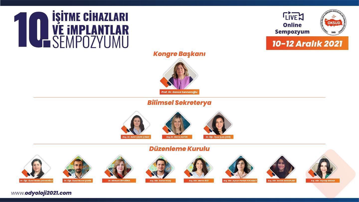 10-12 Aralık 2021 / 10. İşitme Cihazları ve İmplantlar Sempozyumu