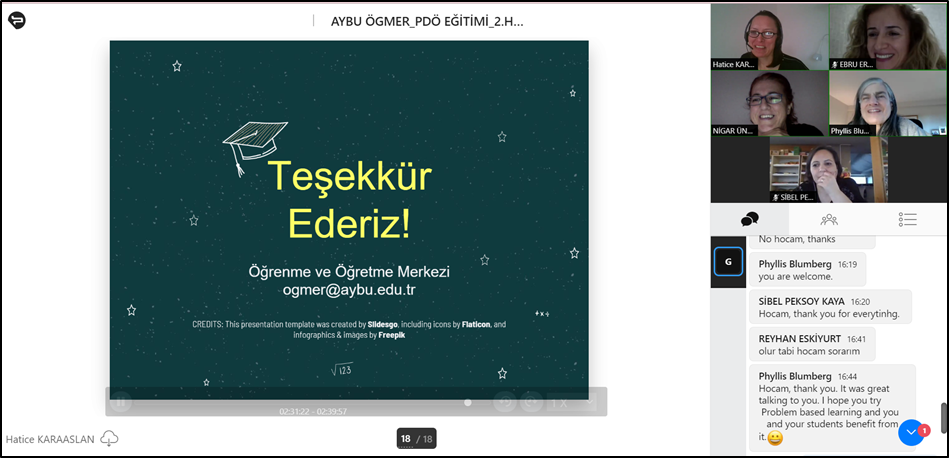 AYBÜ Öğrenme ve Öğretme Merkezi Tarafından 19 Aralık 2022’de Probleme Dayalı Öğrenme Eğitimi Yapıldı.