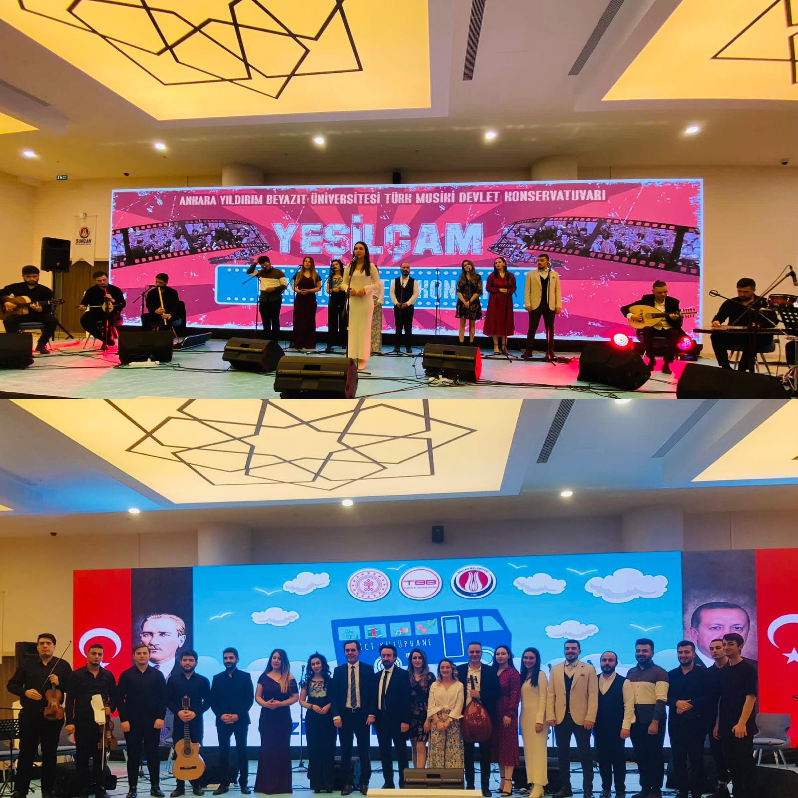 KONSERVATUVARIMIZ ÖĞRETİM ELEMANLARI VE ÖĞRENCİLERİ TARAFINDAN GEZİCİ KÜTÜPHANE ÇALIŞTAYI KAPANIŞ PROGRAMINDA "YEŞİLÇAM FİLM MÜZİKLERİ KONSERİ" DÜZENLENMİŞTİR