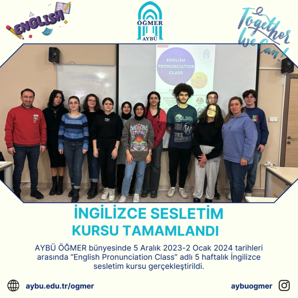 İngilizce Sesletim Kursu Tamamlandı