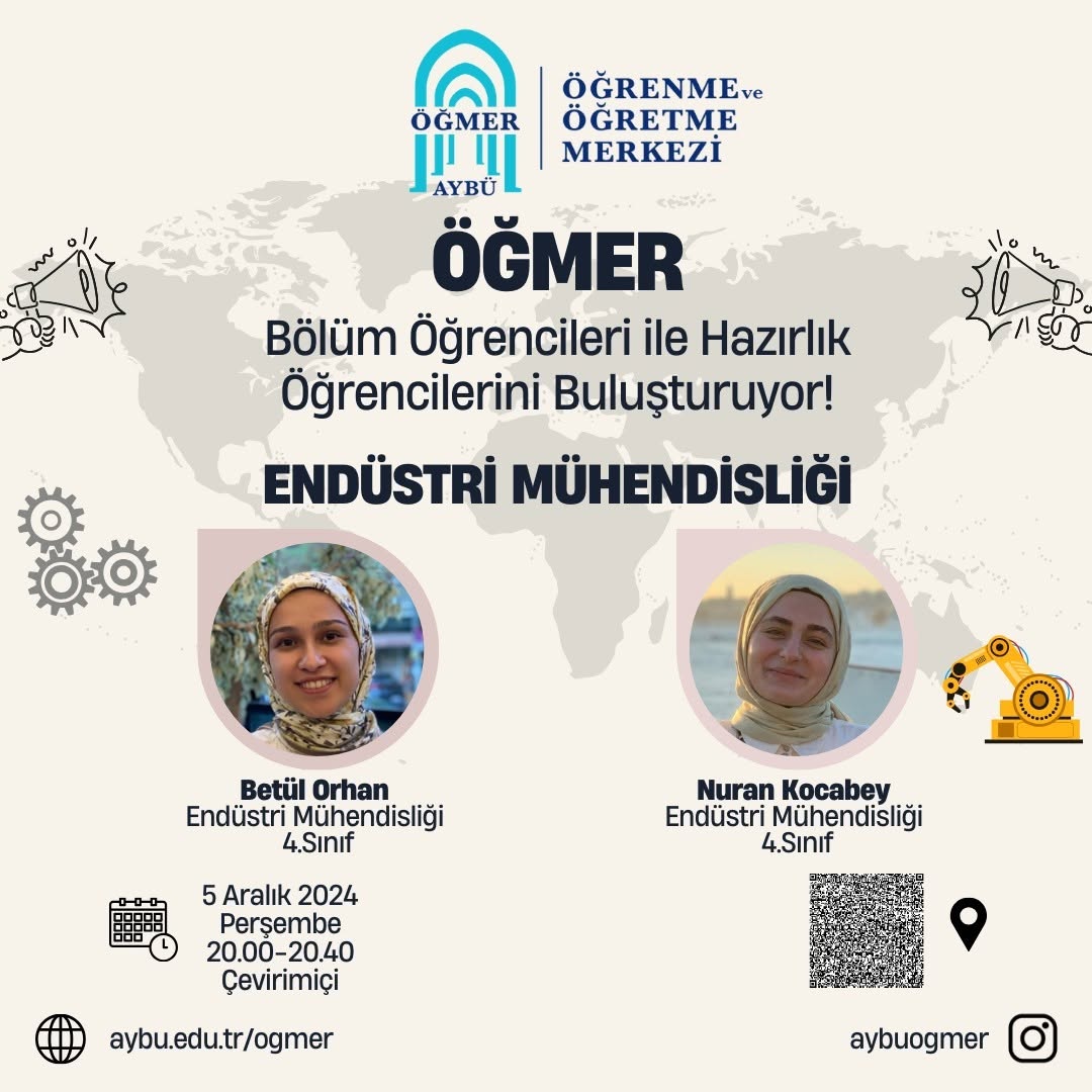 ÖĞMER' de Endüstri Bölümü öğrencilerini buluşturduğu bir söyleşi gerçekleştiriyor!