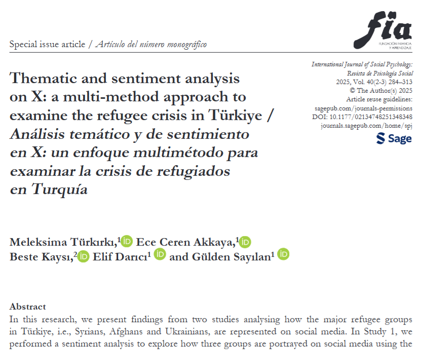 The article co-authored by AYBU faculty member Assoc. Prof. Dr. Gülden Sayılan and AYBU students has been published.