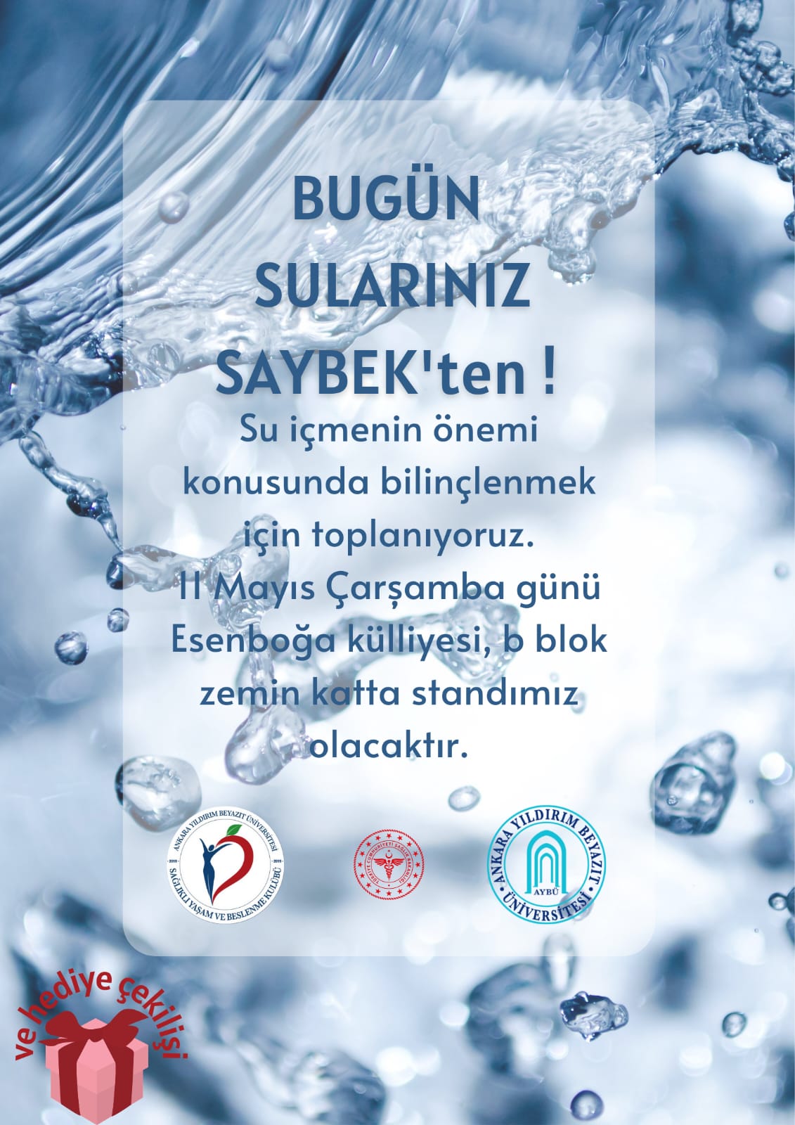 AYBÜ Sağlıklı Yaşam ve Beslenme Kulübü (SAYBEK)'in su içmenin önemiyle ilişkili etkinliği