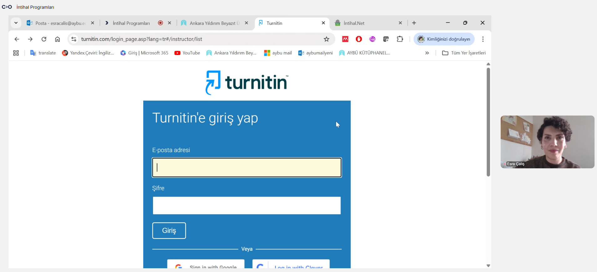 Fakültemiz öğretim elemanlarına yönelik "İntihal Programları" çevrim içi eğitimi gerçekleştirilmiştir.