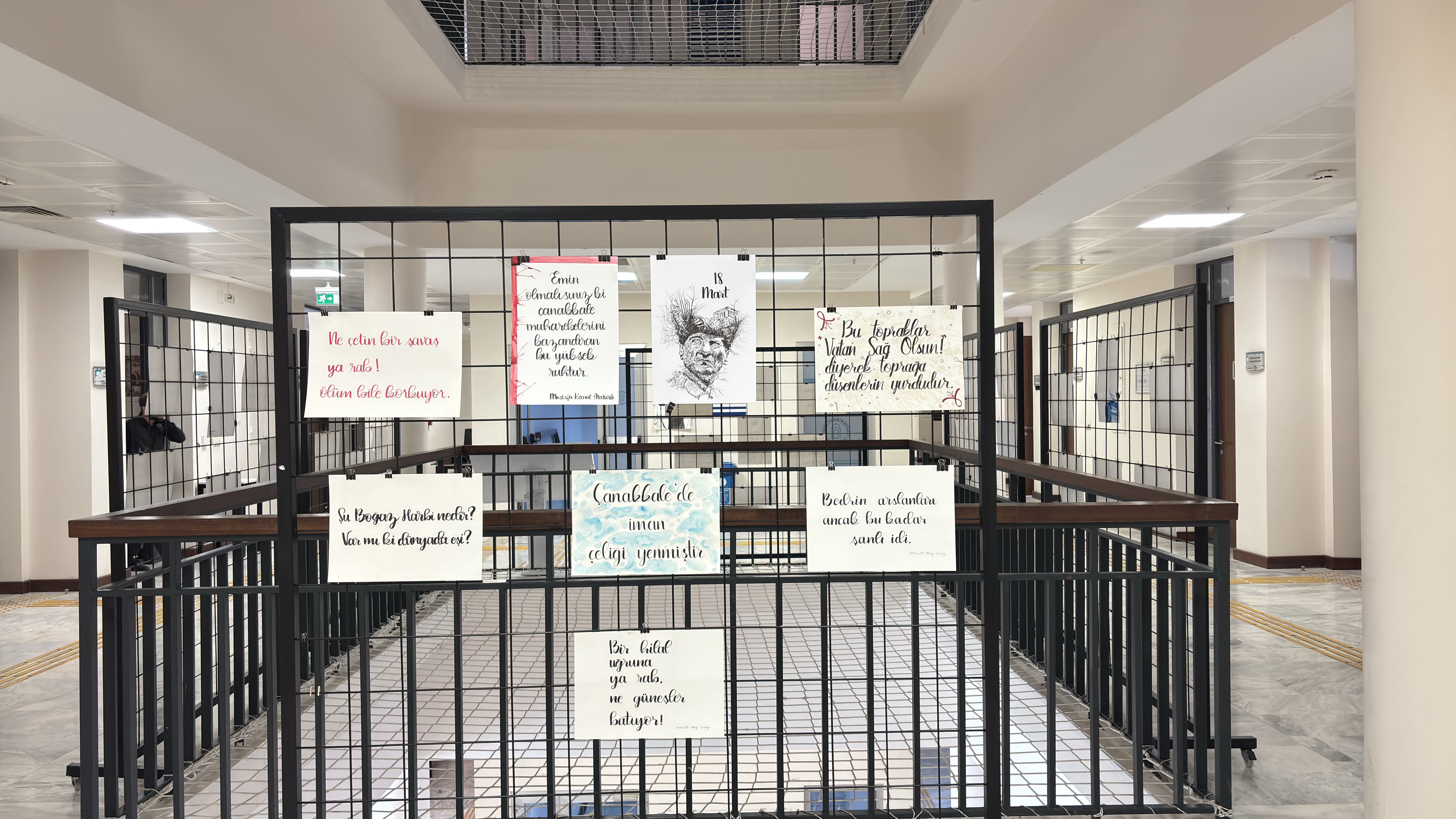 18 Mart Çanakkale Zaferi’nin 110. yılına ithafen Kaligrafi Çalıştayı Sergisi