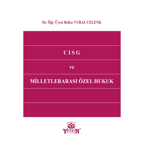 Hukuk Fakültesinde görev yapan sayın hocamız Dr. Öğr. Üyesi Belkıs VURAL ÇELENK, " CISG ve Milletlerarası Özel Hukuk" adlı değerli eserini kütüphanemize bağışlamıştır.