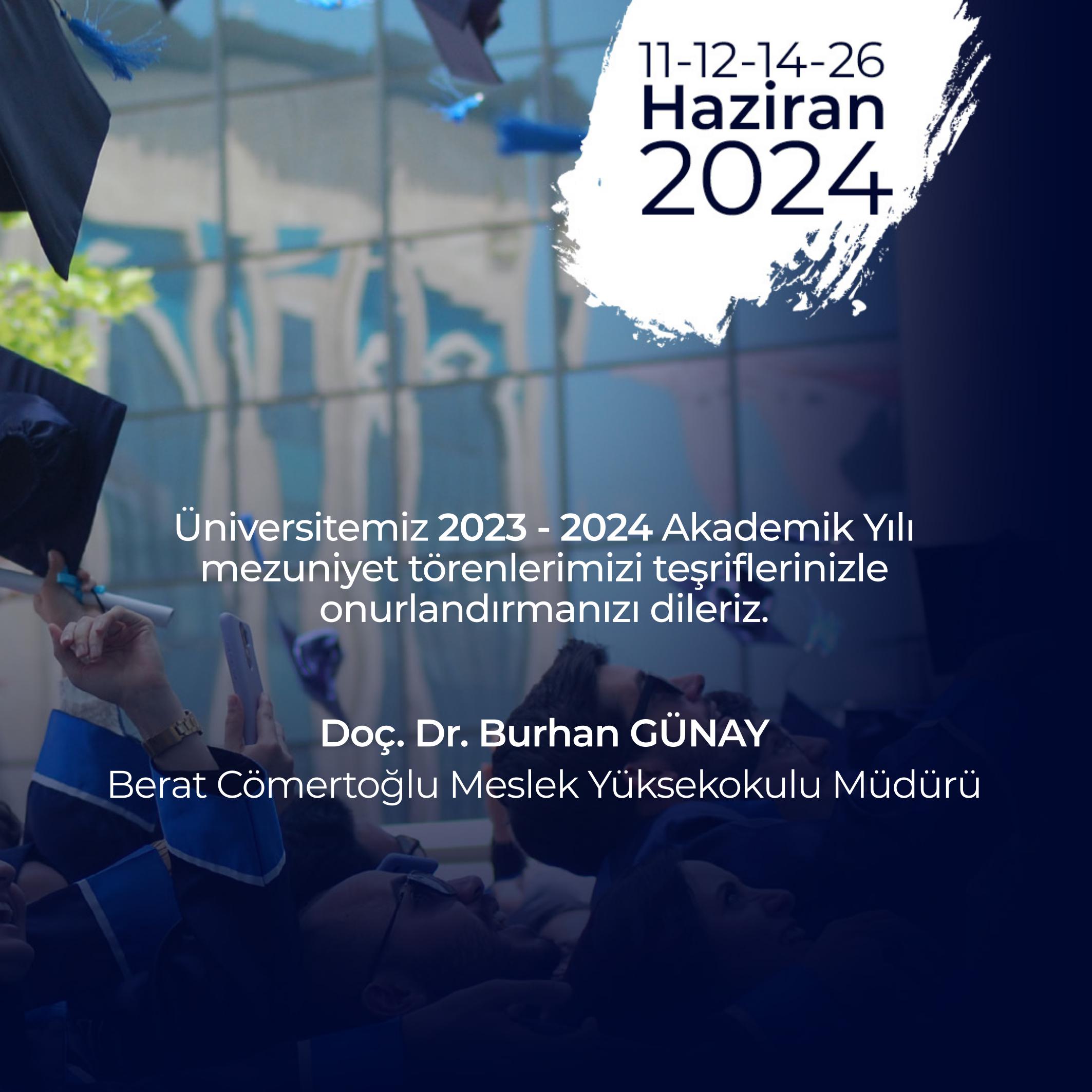 Mezuniyet Töreninde Buluşuyoruz...