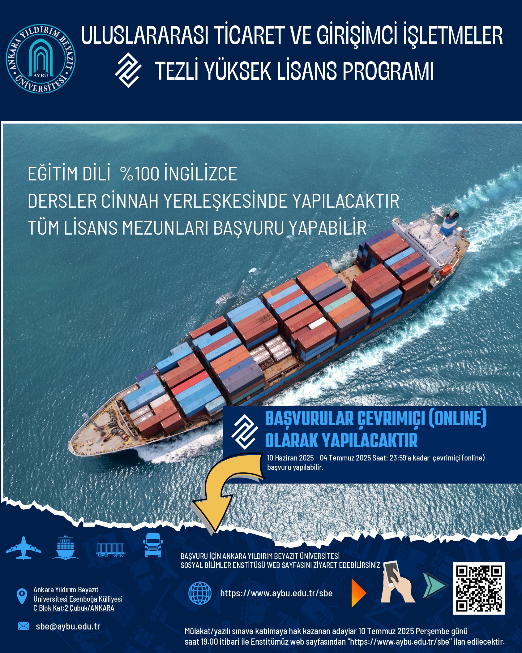 ULUSLARARASI TİCARET VE GİRİŞİMCİ İŞLETMELER TEZLİ YÜKSEK LİSANS PROGRAMI