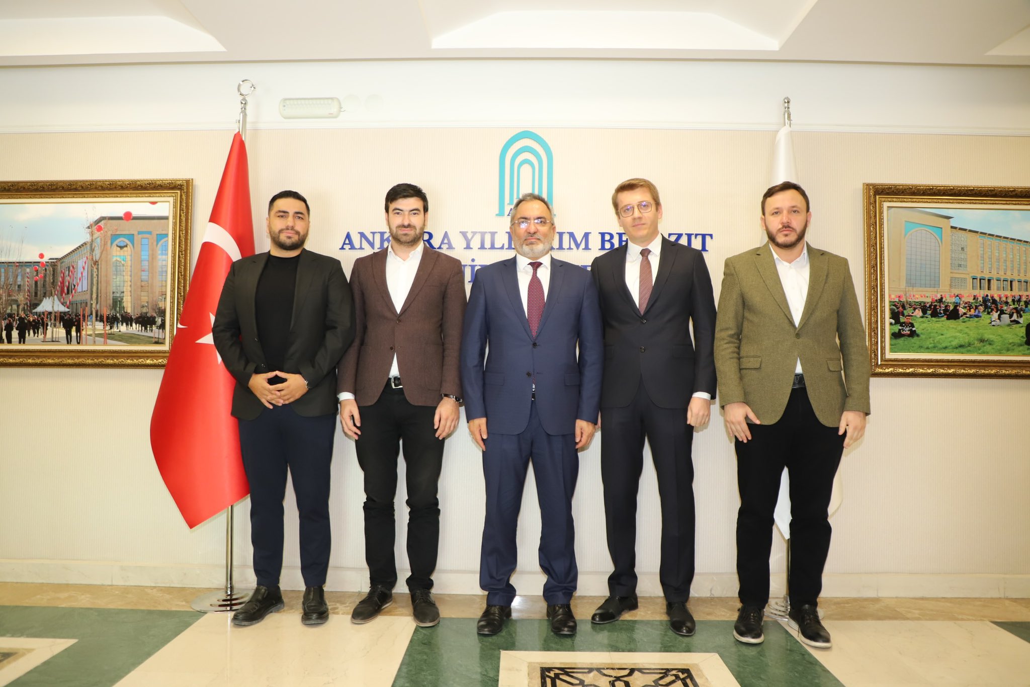 Genç Memur-Sen ile  AHBVÜ ve AYBÜ'den Rektörümüze Ziyaret 