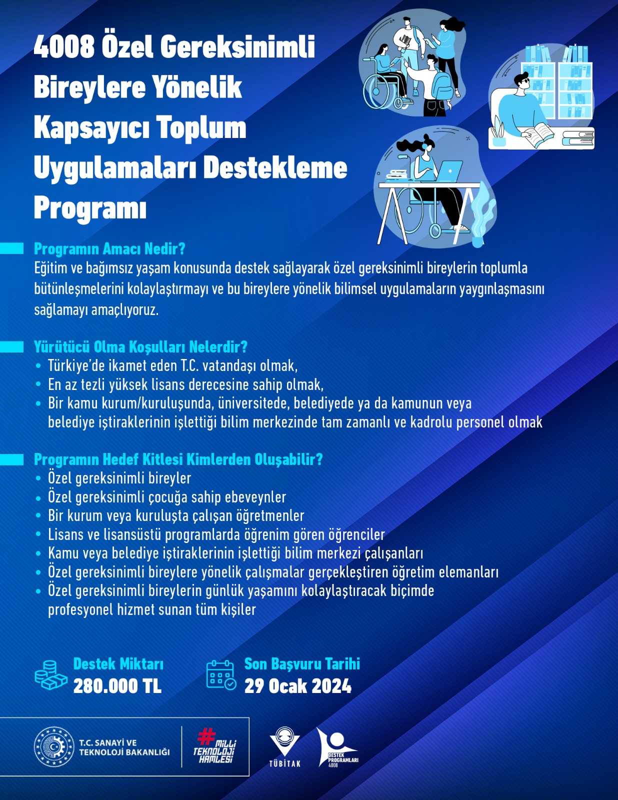 TÜBİTAK 4008 ÖZEL GEREKSİNİMLİ BİREYLERE YÖNELİK KAPSAYICI TOPLUM UYGULAMALARI DESTEKLEME PROGRAMI PROJESİNE HİPPOTERAPİ MERKEZİMİZ ADINA AŞVURUDA BULUNDUK