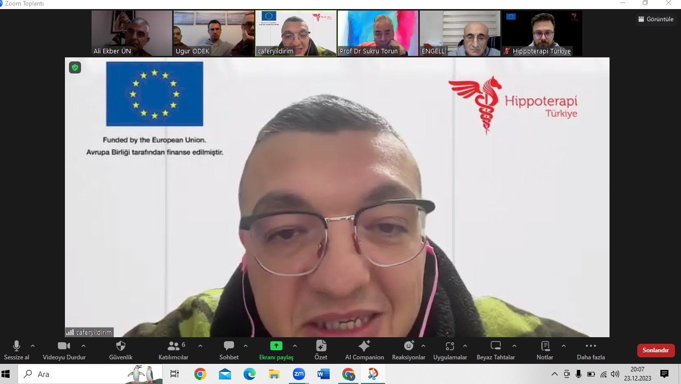 HİPPOTERAPİ MERKEZ MÜDÜRÜ ÖĞR.GÖR. ALİ EKBER ÜN HOCAMIZ AVRUPA BİRLİĞİ PROJELERİ İÇİN HİPPOTERAPİ TÜRKİYE PAYDAŞLARI İLE TOPLANTIYA KATILDI 