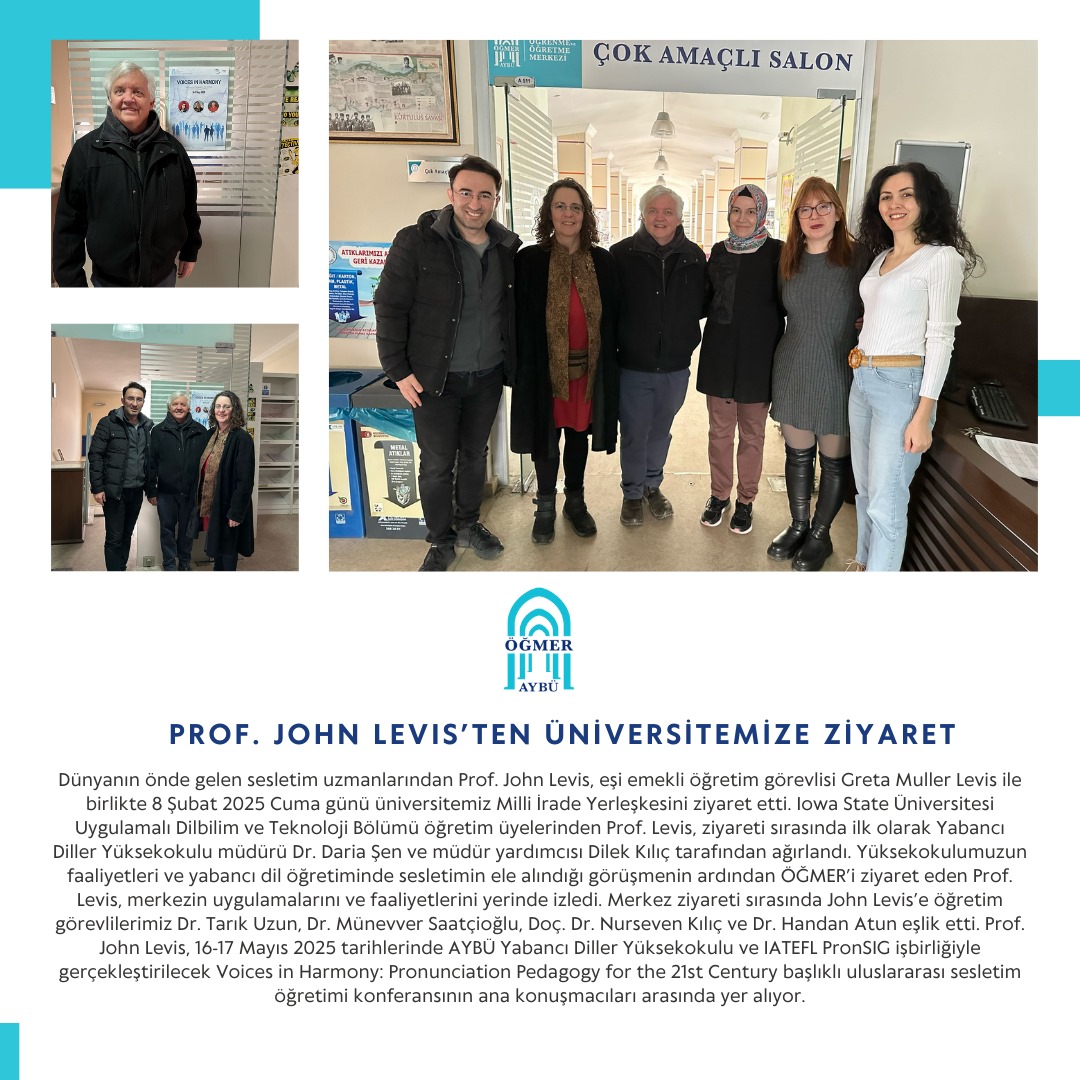 Prof. John Levis’ten Üniversitemize Ziyaret