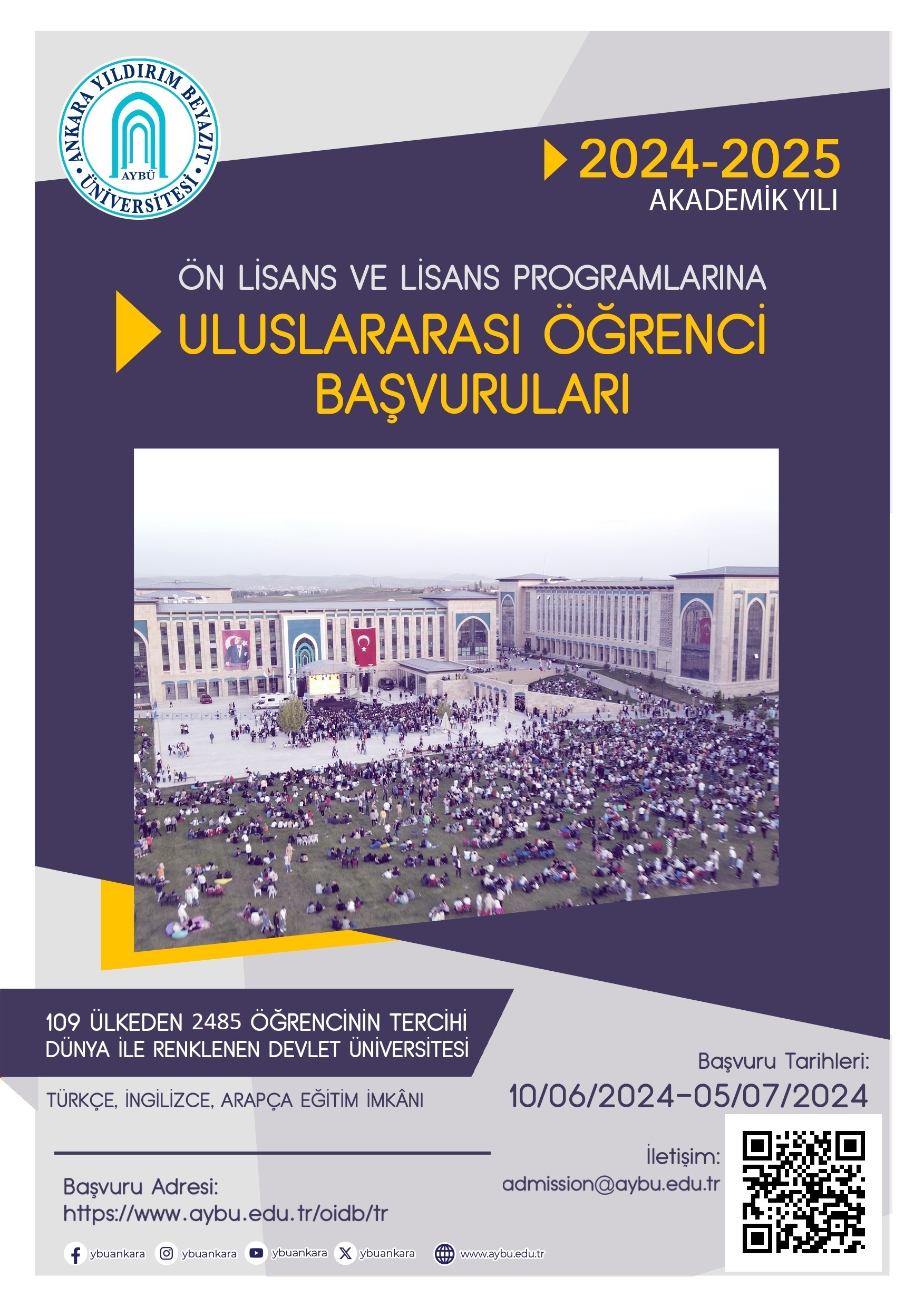 AYBU 2024-2025 Academic Year International Student Applications Have Started 
