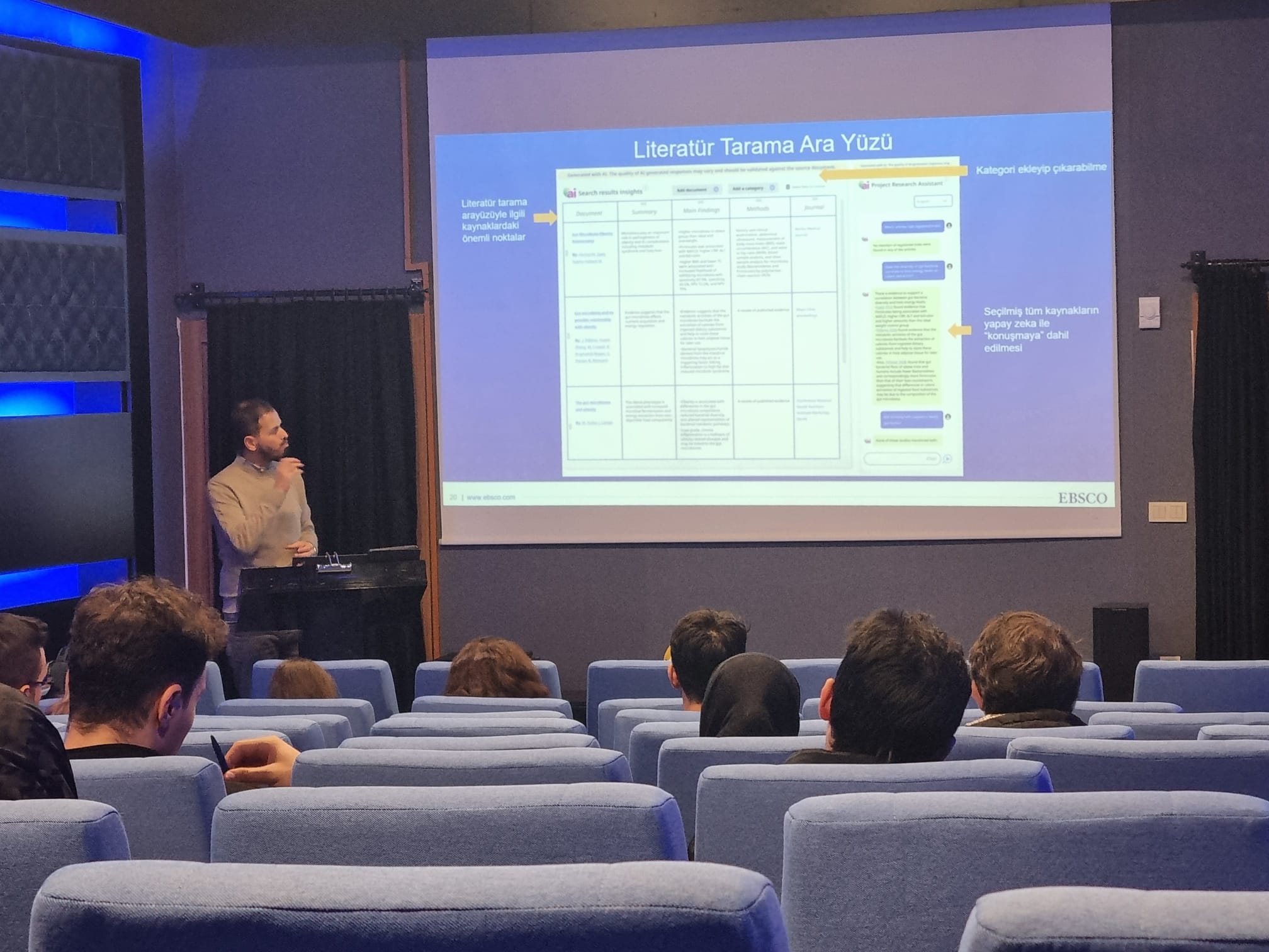 Mühendislik Fakültesine yönelik "Literatür Tarama Teknikleri ve Pratik Araştırma İpuçları" ile ilgili eğitim düzenlenmiştir.