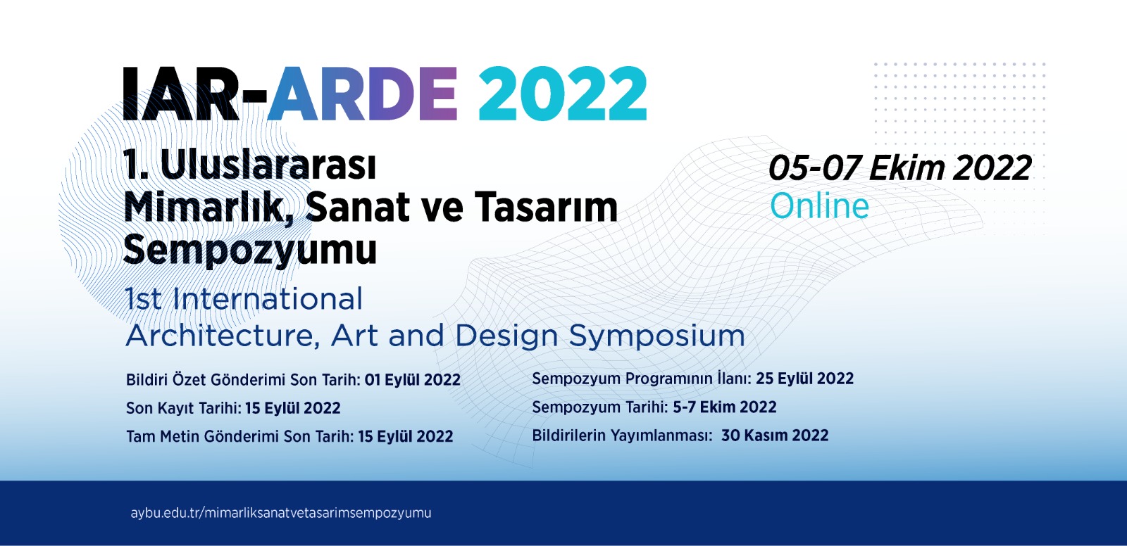 1st INTERNATIONAL ARCHITECTURE, ART AND DESIGN SYMPOSIUM