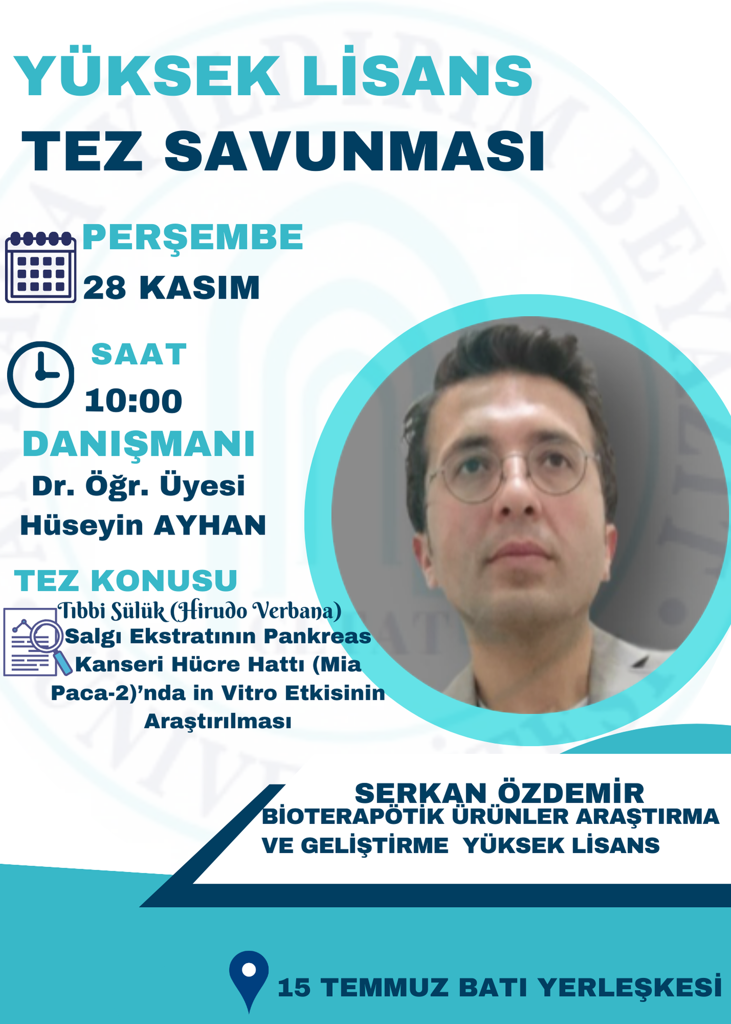 YÜKSEK LİSANS TEZ SAVUNMASI