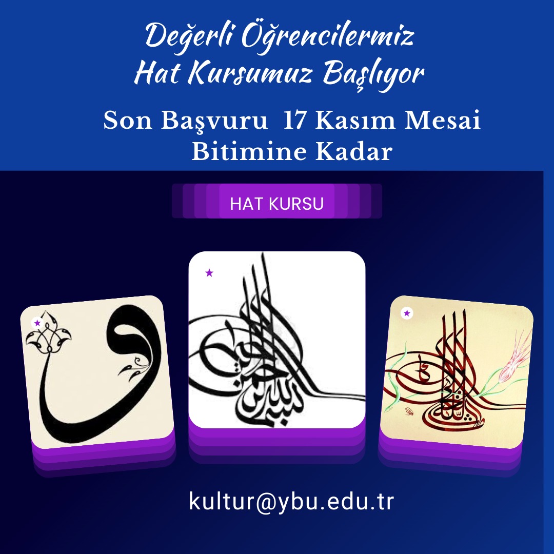 Hat Sanatı Kursumuz Başlıyor