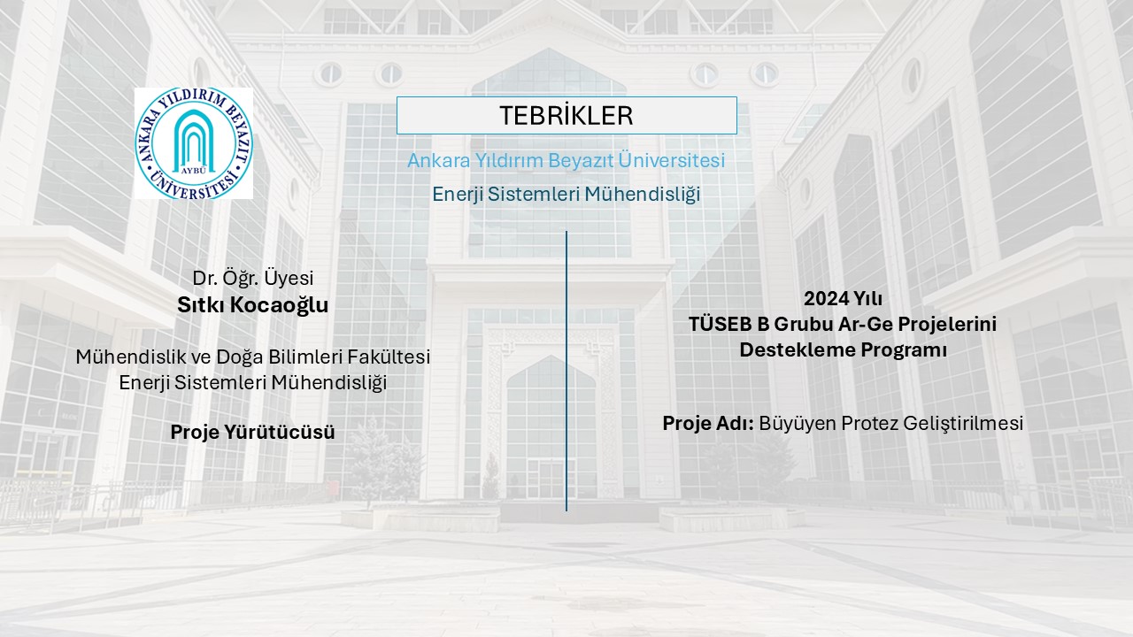 Our Faculty Member’s TÜSEB Project Received Funding Support